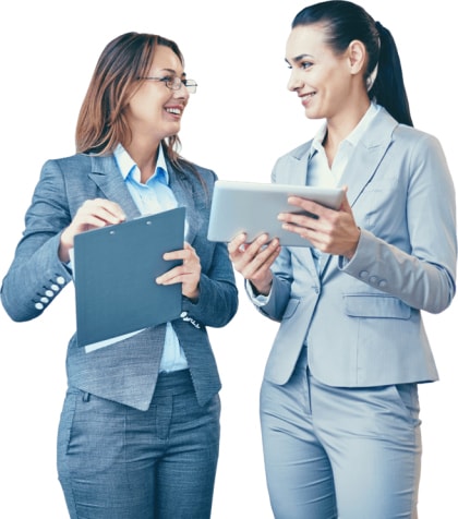 Two-business-women-talking