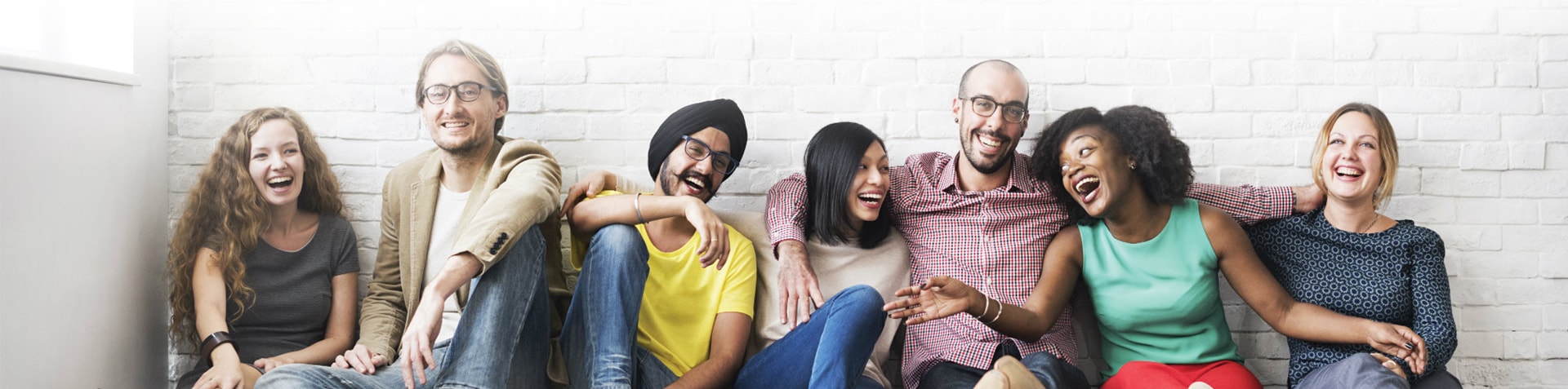 Group of employees happy cover